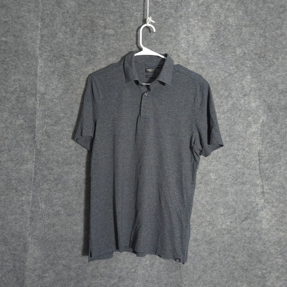 Faherty Movement Polo Youth Medium Grey Pima Cotton Modal Stretch MKS2410-DUI